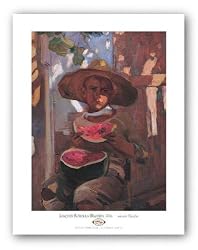 Nino Comiendo Sandia by Joaquin Bastida 18"x24" Art Print Poster