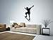 Sports Silhouette Wall Decals - Boy Skateboard 2 Silhouette - 12 inch Removable Graphic