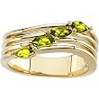18K Yellow Gold Peridot Ring