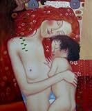 Oil Painting Reproduction - Mother and Child by Gustav Klimt Hand Painted Oil Canvas 20"x24"