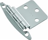 Hickory Hardware P140-26 3/8-Inch Offset Surface Hinge, Polished Chrome