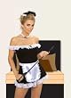 Elegant Moments 4pc. Costume includes an off the shoulder dress & an apron