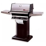 MHP Gas Grills TRG2 Infrared Propane Gas Grill W SearMagic Grids On Black Patio Base