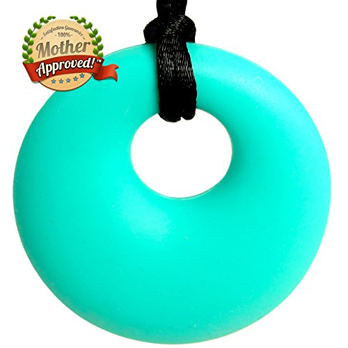 Mother Approved™ Organic Baby Teething Necklace, BPA Free, All Natural, Baltic Amber Teething Free, Silicone Teether Ring Pendant for Nursing Moms