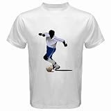 Men's Customized SOCCER PLAYER 100% Cotton White T-shirt