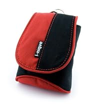 Dude-Bag - digital camera case cover in size: M / colour: Red / Compatible with (Kodak EasyShare C1013 / C310 / C330 / C340 / C433 / C503 / C513 / C530 / C533 / C613 / C643 / C653 / C663 / C743 / C875 / C913 / V1003 / V803 / Z1275 / Z1285 / Z885 / C180 / C140 / M381 / M341 / M420 / C190 / C182)