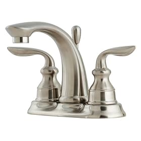 Price Pfister 048CB0K Avalon Double-Handle Centerset Lavatory Faucet with Pop-Up, Brushed Nickel