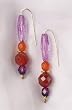 Czech Glass and Carnelian Earrings