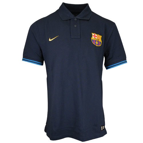 NIKE Herren Kurz&auml;rmliges Poloshirt FC Barcelona Authentic GS, obsidian/tour yellow, XL, 419900