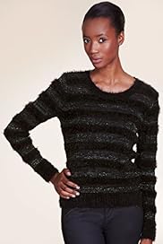 Limited Collection Fluffy Yarn Metallic Knitted Top