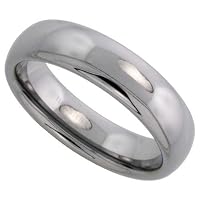 Tungsten 6 mm (1/4 in.) Comfort Fit Dome Wedding Band / Thumb Ring (Available in Sizes 5 to 12)