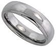 Tungsten Carbide 6 mm (1/4 in.) Comfort Fit Dome Wedding Band / Thumb Ring