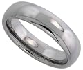 Tungsten Carbide 6 mm (1/4 in.) Comfort Fit Dome Wedding Band / Thumb Ring