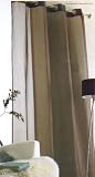 TAFETTA RING TOP VOILE CURTAIN PANEL IN CHOCOLATE