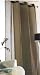 TAFETTA RING TOP VOILE CURTAIN PANEL IN CHOCOLATE Image