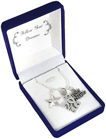 Follow Your Dreams Class of 2016 Graduation Gift 24 Inch Silver Necklace in Gift Box
