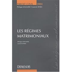 Les r�gimes matrimoniaux