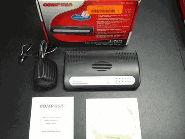 CompUSA 4-Port 10/100 Boardband/DSL Router with USB Print Server