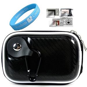 TPU Black Camera Case for Nikon Coolpix SL S210 S3 S5 S520 Nikon Coolpix S9 + Screen Protector + Wristband