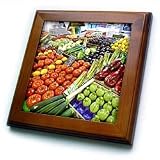 France, Provence, Cannes, Produce market - EU09 BJA0148 - Jaynes Gallery - 8x8 Framed Tile