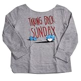 TAKING BACK SUNDAY - Teddy - Oxford Gray Girls Boatneck Sweatshirt