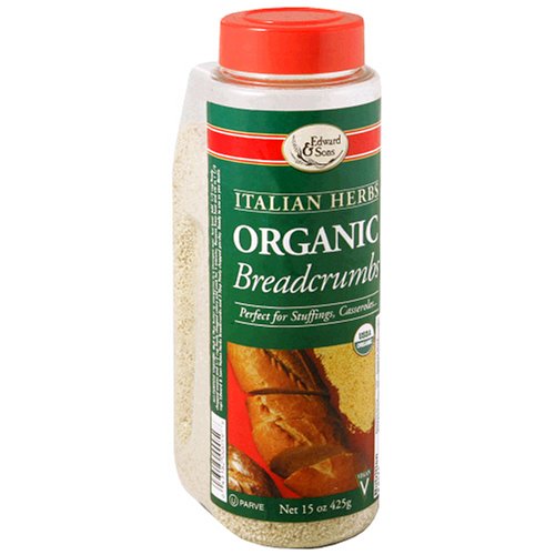 Edward & Sons Organic Breadcrumbs, Italian Herbs, 15-Ounce Container (Pack of 6) by Edward & Sons