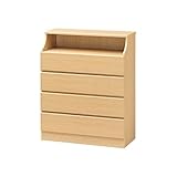 木製シンプルチェスト/タンス ナチュラル 【CHESCA】チェスカ