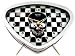 Black Skull Checkered Black and White Alarm Clock