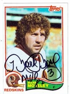 Mark Moseley Autographed/Hand Signed Football Card (Washington Redskins) 1982 Topps #516