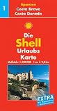  : Shell Urlaubskarte Spanien 01. Costa Brava, Costa Dorada. 1 : 200 000