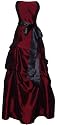 Strapless Taffeta Bridesmaid Prom Holiday Formal Gown Long Dress Junior Plus Size