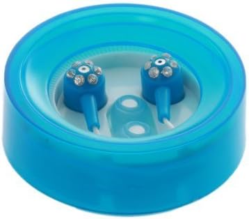 Crystal Case Rhinestone Jewel Earbuds w/ Carrying Case (Blue)