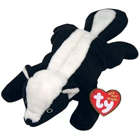 Ty Beanie Babies Bow Wow Beanies Stinky the Skunk Beanie Baby