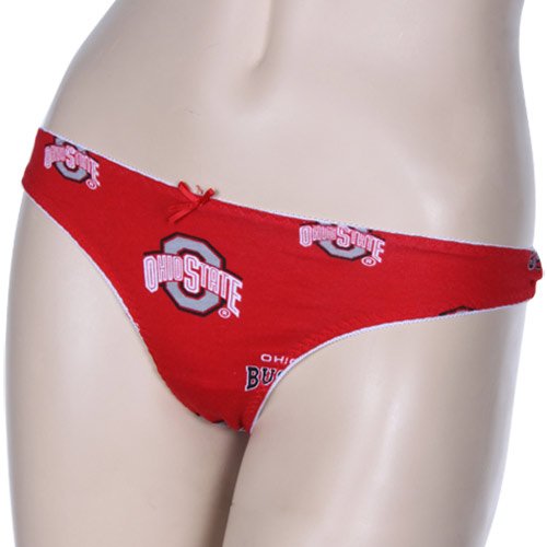 Ohio State Buckeyes Ladies Scarlet Supreme Thong Underwear (Small)
