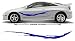 Paint Swoosh 001 Saphire Blue - Vinyl graphics decal for cars, trucks and vans.