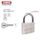 ABUS 南京錠 TITALIUM-64TI 45サイズ キー3本付属 世界で認められているABUS社製 軽くて強い、独自開発の新素材タイタリウム 門扉 ポスト 下駄箱 ロッカー カバン おすすめ ア