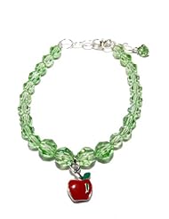 Teacher Gift Idea - Red Apple Charm Teacher Bracelet