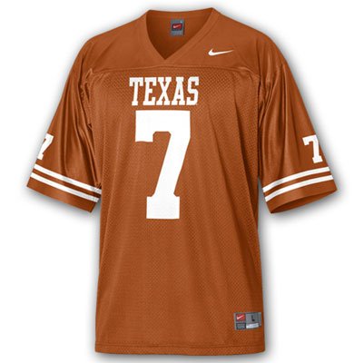 Texas Longhorns Kid's Replica Football Jersey Texas Orange #7