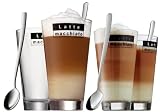 WMF Latte Macchiato Set 8-teilig (4 Gläser + 4 Löffel)