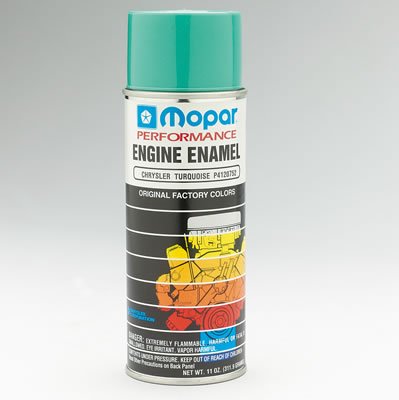 Mopar Performance Parts P4120752: Paint, Engine, Enamel, Gloss, Turquoise, 11 oz., Aerosol Spray Can, Each