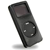 Eforcity Black Leather Case for iPod Nano