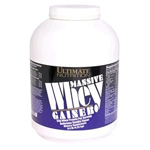 Ultimate Nutrition Massive Whey Gainer, Delicious Vanilla, 150.4 Ounces