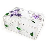 Coffret &agrave; Bijoux "Papillon de Soie" violet