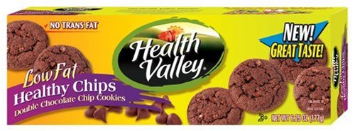 Health Valley Healthy Chips Low-Fat Cookies, Double Chocolate Chip, 6.25-Ounce Boxes (Pack... by Health Valley