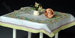 Miniature Yellow Rose Tablecloth Kit by Lindee's Little Linens