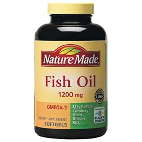 Nature Made Omega-3 Fish Oil 1200 mg (360 mg Omega-3) - 375 Liquid Softgels
