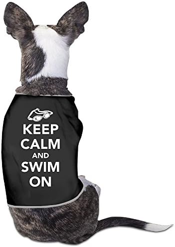 DOGGIE Keep Calm Swim On 31 Dog Sweater Puppy Warm T-shirt