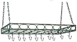 Old Dutch International Verdigris Rectangular Pot Rack with Hooks