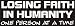 Losing faith in humanity one person at a time - funny decal/sticker 8 x2