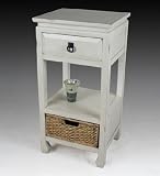 Review Privilege  / Privilege 24093-W 1 Basket 1 Drawer Stand - Vintage White